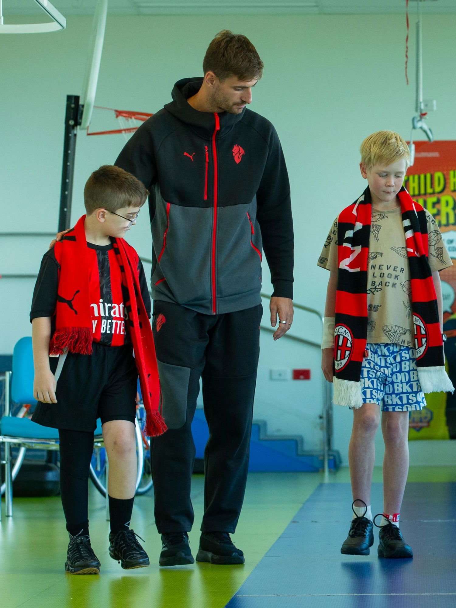 Some of world’s greatest football players visit kids at PCH